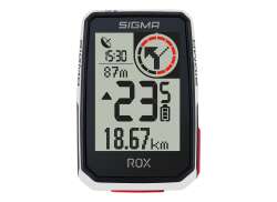Sigma Rox 2.0 GPS Py&ouml;r&auml;ily Navigointi + Ohjaustangon Asennus - Valkoinen