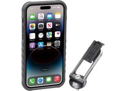 Topeak RideCase Puhelin Case iPhone 14 Pro Max Sis&auml;ltyy. Asentaa Musta